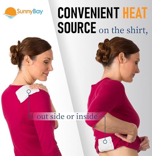 SunnyBay Adhesive Heat Patches for Neck, Knee and Back, 5x3 inch, 30 Count