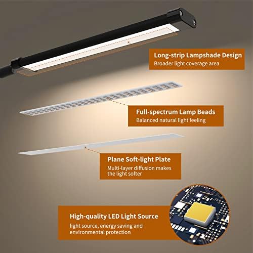 iZELL Desk Light [2-Pack] LED Desk Lamp with Clamp [77 LEDs with 3 Color Modes & 10 Brightness Levels] Flexible Gooseneck Book Light, Easy Clip-on Reading Light