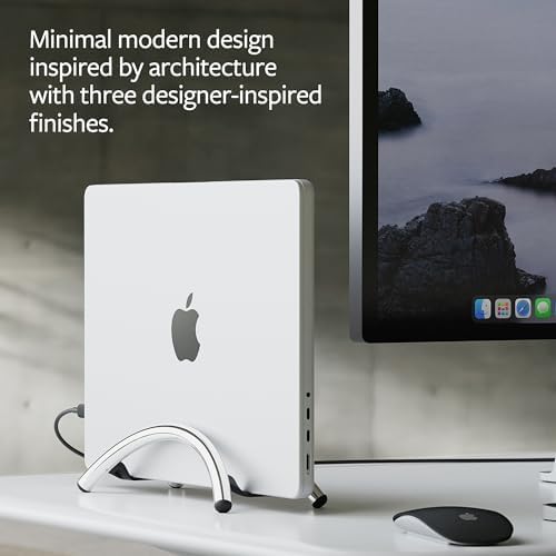 Twelve South BookArc Flex Space-Saving MacBook Stand, Adjustable Laptop Holder for Desk, Chrome