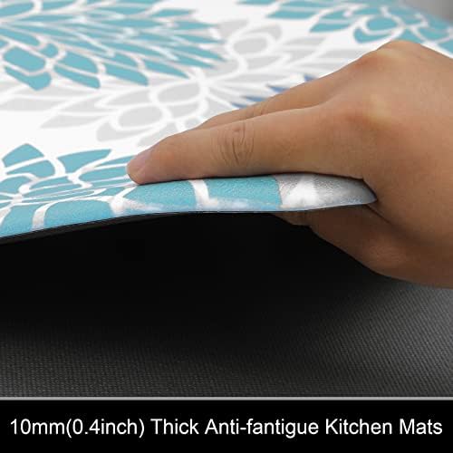 HEBE Anti Fatigue Kitchen Rugs Set of 2, Cushioned Kitchen Mats for Floor