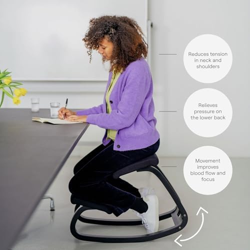 Varier Ergonomic Kneeling Chair, Rocking Knee Stool for Home Office Desk