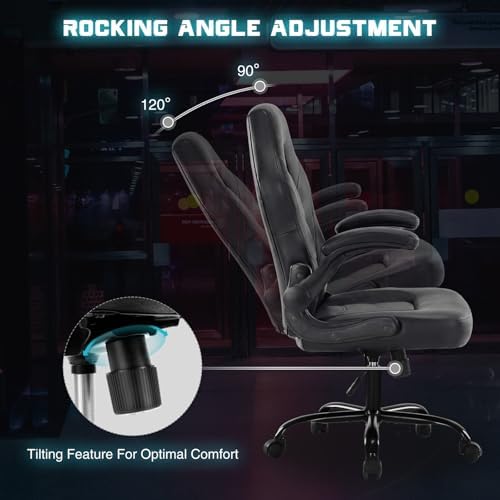 DUMOS Computer Gaming Chair, Home Office Desk Chair, PU Leather