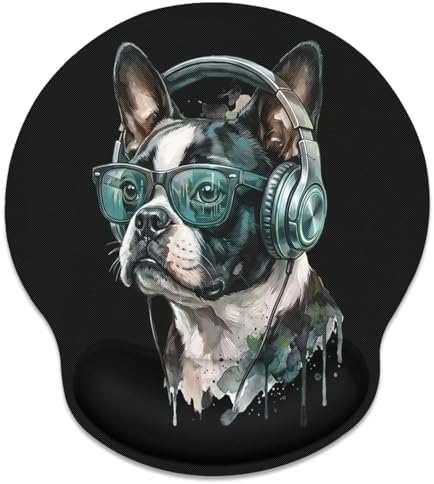 Britimes Ergonomic Mouse Pad with Wrist Support, Bulldog Colorful
