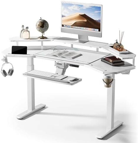 EUREKA ERGONOMIC Gaming Desk, 72" Electric Standing Desk, Dual Motor