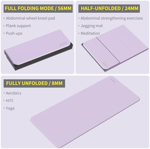 Foldable Yoga Mat Extra Large 74"×31.5"