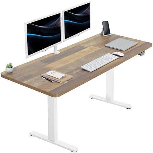 VIVO Reclaimed Wood 60 x 24 in Standing Desk, DESK-KIT-W06P