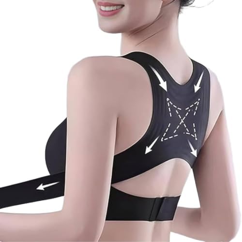 Posture Corrector Bras Women Front Closure Cross Back Wireless Posture Bra