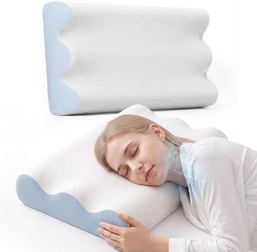 NEWBULIG Contour Memory Foam Cervical Pillow with Neck Support