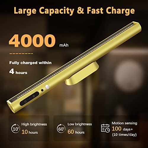 Hapfish Motion Sensor LED Light Bar Indoor,Under Cabinet Lighting Wireless