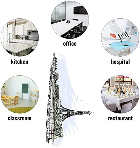 Fluorescent Light Cover Decorative Ceiling Light Filters,Paris Pattern,for Classroom Office Hospitals Home Ceiling Decorative,2ft x 4ft,White Black