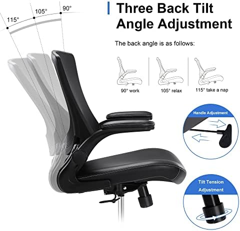 Misolant Tall Office Chair for Standing Desk, Drafting Chair with Footrest Ring, PU Leather Recline High Office Tall Desk Chair with Adjustable Lumbar Support