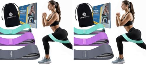 Desire Deluxe Premium Resistance Bands Set – Fabric Stretch Bands for Strength Training, Physical Therapy, Pilates & Yoga, Non-Slip Workout Bands for Men & Women (3 Pack)