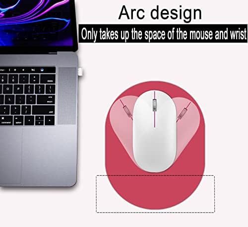 Small Mouse pad, Portable, Waterproof Non-Slip Rubber Bottom, Suitable for Wireless Mouse, Laptop Keyboard Tray for Both Men and Women, Office Travel Red 5.5x7.5in
