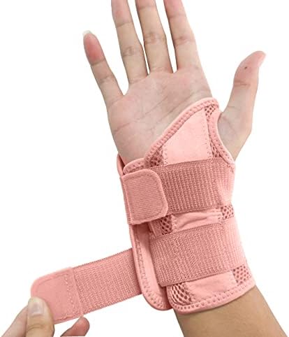 NuCamper Wrist Brace for Carpal Tunnel Night Wrist Support Right Hand Pink