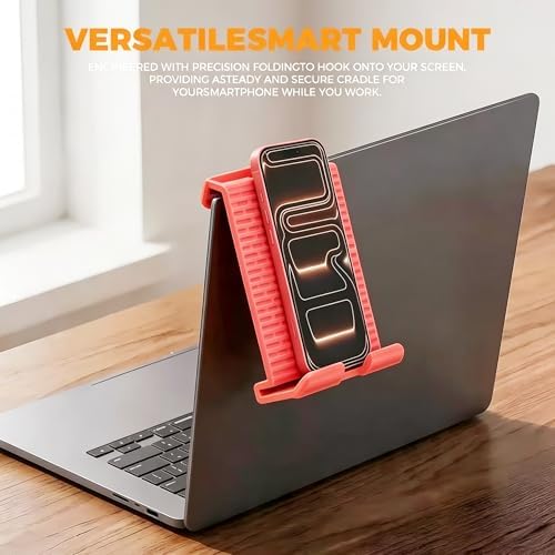 Flexible Silicone Aluminum Phone Holder Tablet Stand with Charging Port Design, Foldable Airplane Laptop/Phone Stand for Home Office Travel (Pink)
