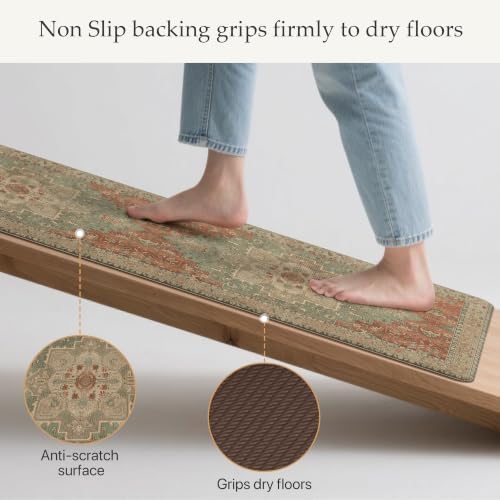 GENIMO Anti Fatigue Kitchen Mats for Floor 17"X59", Runner Rug,Multi