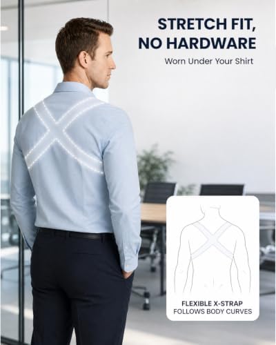 Men's Workday Invisible Posture Corrector, Ultra-Thin Upper Back Brace