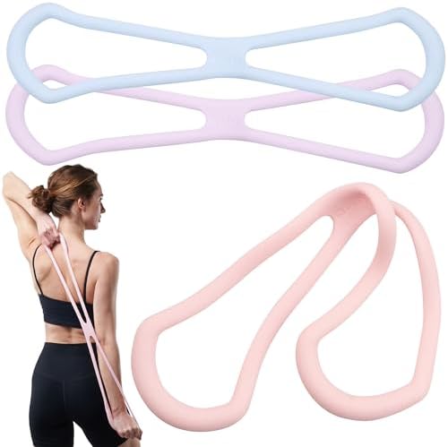 Keep Figure-8 Resistance Band - High Elasticity Exercise Band for Arm Toning, Shoulder & Core Stretching - Anti-Slip Grip Portable Fitness Equipment for Home Workout