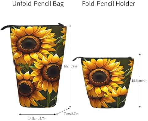 Sunflower Flowers Standing Pencil Case