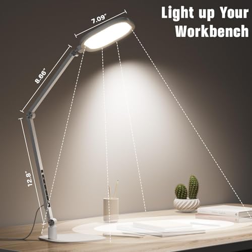 LitONES Eye-Care Desk Light for Video Calls Home Office-White