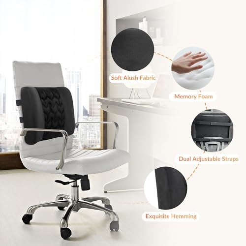 CILI Lumbar Support Pillow for Office Chair with Heat Vibration,Heated Back Support Pillow,Chair Massager for Back Pain Relief,Back Rest Cushion Pillow for Desk Sofa Home,Gifts for Women Men Mom Dad