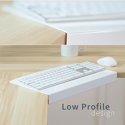 VIVO White 17 in Corner Desk Connector Platform, DESK-AC07SW