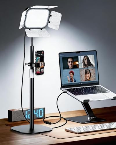 EMART Desktop Zoom Meeting Streaming Key Light with Flexible Gooseneck