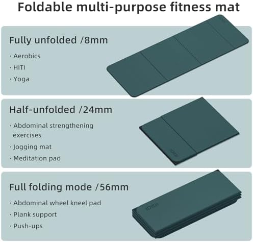 Foldable Yoga Mat Thick 0.32"(8mm)