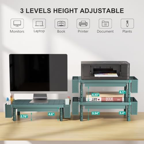 WALI Computer Monitor Stand with Storage and Pen Holder