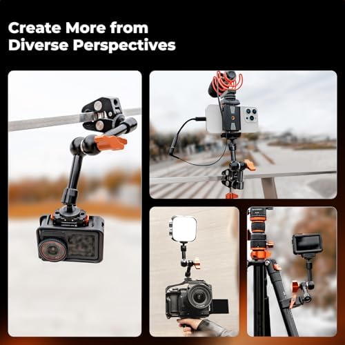 K&F CONCEPT 6" Magic Arm Clamp with Super Clamp 360° Ballhead Mini Arm