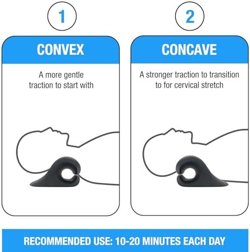 HealthSmart Neck & Shoulder Traction Device, Neck & Shoulder Relaxer, Magnetic Therapy, Cervical Spine Alignment and TMJ Relief, Neck Pain Relief, Black (Pack of 2)