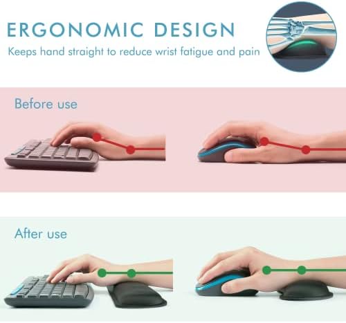 VAGAU Premium Keyboard Wrist Rest and Mouse Pad Wrist Support (2 Pack)