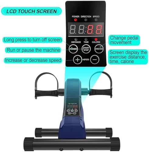 HOMGIM Mini Exercise Bike,Under Desk Bike for Seniors Rehab Training, Motorized Pedal Exerciser for Arm/Leg Fitness & Physical Therapy, 6 Levels Speed Adjustment