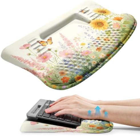 Ergonomic Keyboard Wrist Rest Pad with Wrist Support Butterfly Flower