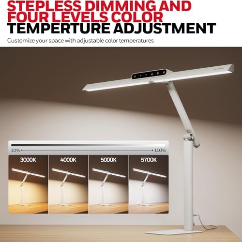 Honeywell HJ1WT 1200LM LED Desk Lamp Dimmable Lamp for Desk