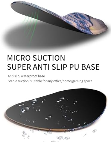 Palm-Rest and Wrist-Hugging Mouse Pad Wrist Rest, Ergonomic Wrist Support with Curve Fitting Cushioned Memory Foam for Carpal Tunnel Pain Relief, 9.9 x 8.3 Inch, Sunrise Beach