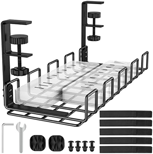 Under Desk Cable Management Tray No Drill Steel 15.7"
