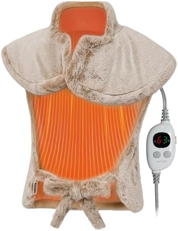 GOTCOZY Heating Pad 26"x35" for Back Pain Relief & Cramps(Tan)