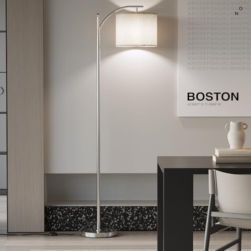 SUNMORY Arc Floor Lamp, Modern Floor Lamp with 9W 3 Color Temperatures Bulb