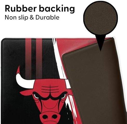 Northwest NBA Chicago Bulls Embossed Anti-Fatigue Mat, Cushioned Kitchen Floor Rug, Non-Slip PVC Standing Comfort, 18 x 30 in