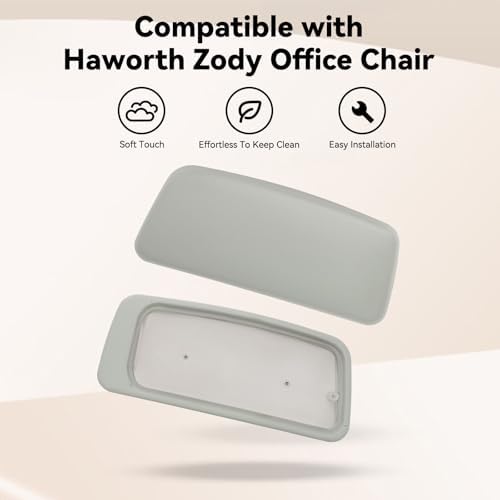 Arm Pads Caps for Haworth Zody Office Chair,Office Chair Arm Rest Replacement（Gray）