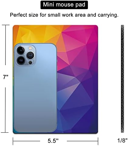 Colorful Mini Mouse Pad Small Size 2 Pack, Portable Mousepad for Laptop