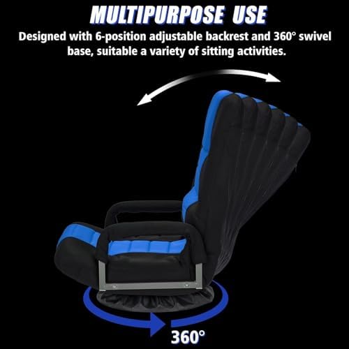 Swivel Gaming Chair Multipurpose Video Game Chairs w/6 Adjustable Postion