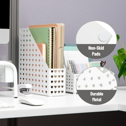 Mind Reader Vertical File Holder, White