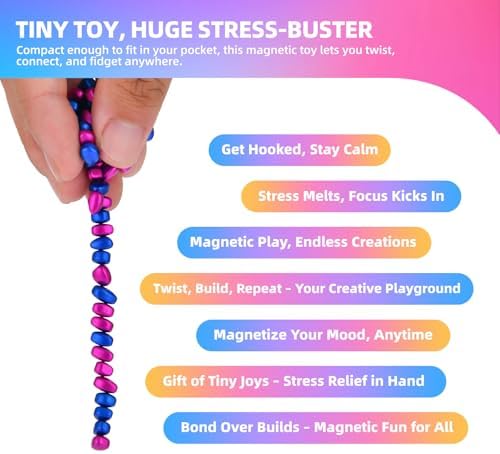 550pcs Fidget Toys Adults,Stress Relief Sensory Toys for Autism ADHD Anxiety,Smooth Ferrite Stones Desk Fidgets Toys,Fidget Toys Gifts