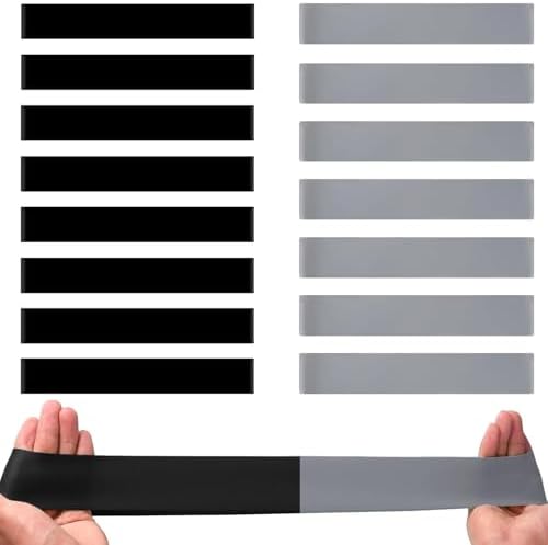 16 PCS Chair Bands With Fidgety Feet Colorful Chair Fidget Bands Desks Stretch Foot Band for ADHD Sensory Flexible Band Classroom Home Chair Fidget Tools Black + Grey