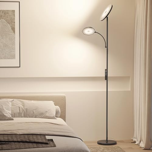 SUNMORY Floor Lamps for Living Room，LED Standing Lamp with Remote Control