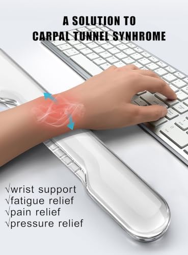 Mouse Pad with Wrist Rest, Soft Cloud Gel Keyboard Mouse Pad Set with Hand Wrist Support, Cute Non Slip Office Desk Accessories for Comfort/Pain Relief/Computer/Laptop (Pink Cave)