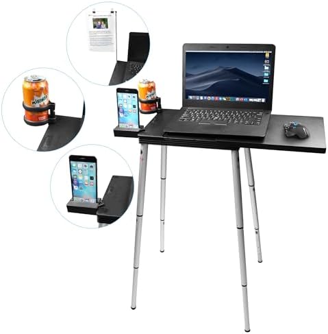 Tabletote Portable Laptop Computer Desk Stand Table Foldable Compact Lightweight Adjustable Height 19-29 inches for Travel Remote Work Home Office School Debate