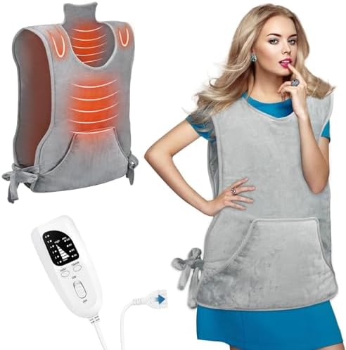 Heating Pad for Back Pain Relief and Period Cramps, 16”x54” Large Electric Heating Pad for Neck, Shoulders & Abdomen, 6 Heat Settings & 4 Timers Auto-Off, ETL Certified, Gifts for Women Men Mom Dad